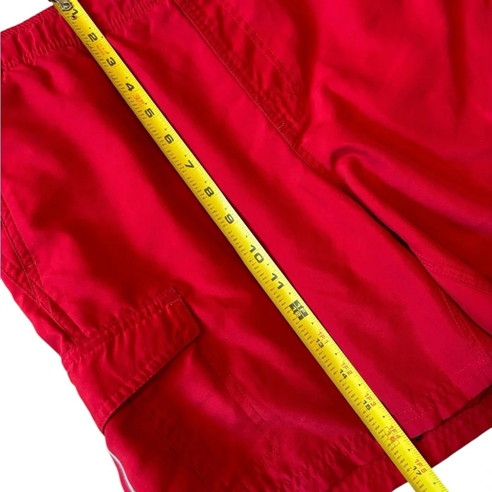 Nike Red Drawstring Swim Shorts, Size Small